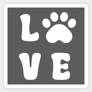 Love Dog White Magnet